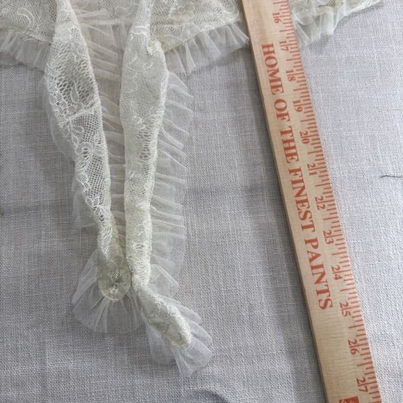 Cejon Cardigan Womens S Ivory Lace Ruffle Coquette Fairycore Layering Y2K - Picture 7 of 9